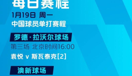 三位中国球员冲击次轮 澳网今日赛程→