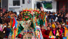 Annual event of exorcism dance held at Labrang Monastery in China's Gansu