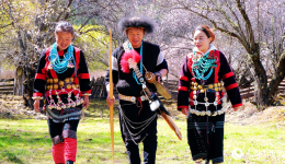 Traditional costume of Lhoba people adds color to peach blossom festival in SW China's Xizang