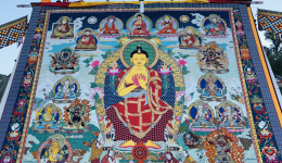 拉萨雪顿节首日，观色拉寺展佛