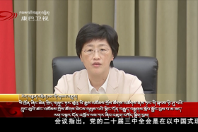 སི་ཁྲོན་ཞིང་ཆེན་སྲིད་གཞུང་ཏང་ཙུའུ་ཡི་རྒྱས་འཛོམས་གྲོས་ཚོགས་འཚོགས་ནས་ཏང་གི་སྐབས་ཉི་ཤུ་པའི་ཀྲུང་ཨུའི་ཚང་འཛོམས་གྲོས་ཚོགས་ཐེངས་གསུམ་པའི་སྙིང་དོན་བརྒྱུད་བསྒྲགས་སློབ་སྦྱོང་བྱས་པ་མ་ཟད་ལག་བསྟར་དོན་འཁྱོལ་ལས་ཀར་ཞིབ་འཇུག་བཀོད་སྒྲིག་བྱས།