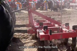 Modern agricultural machinery widely used in Xizang