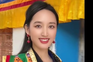 Video clip of Kangba TV host Tsogyal Wangmo in Chatreng County, Sichuan's Garze