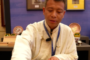 Chimed Rigzin, a Garze Tibetan Autonomous Prefecture-level intangible cultural heritage inheritor of metal forging, shares the story behind his works