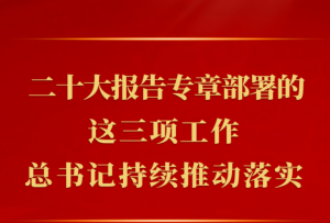 第一觀察 | 二十大報告專章部署的這三項工作，總書記持續推動落實