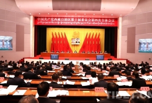 西藏自治區黨委十屆四次全會在拉薩召開
