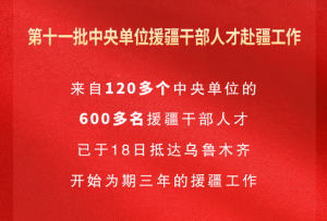 第十一批中央單位援疆干部人才赴疆工作