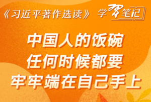 《習近平著作選讀》學習筆記：中國人的飯碗任何時候都要牢牢端在自己手上