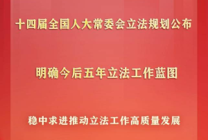 新華社權威快報｜十四屆全國人大常委會立法規劃公布