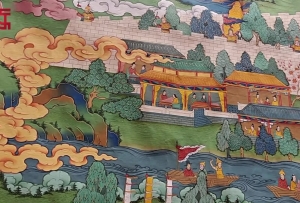 Stories of Ethnic Unity Depicted in a 200-Meter Thangka Scroll